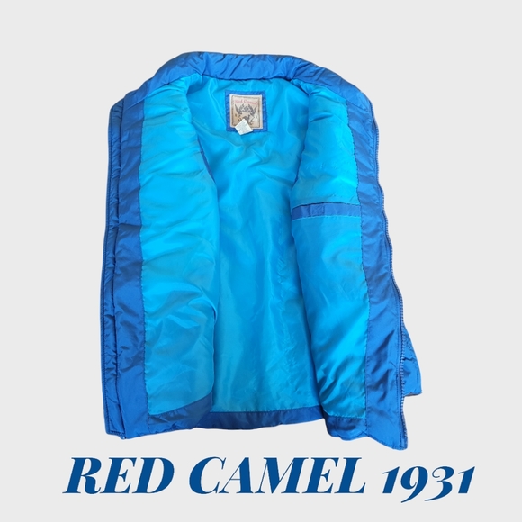 Blue Puffer Vest/Jacket Red Camel XL - Picture 3 of 3